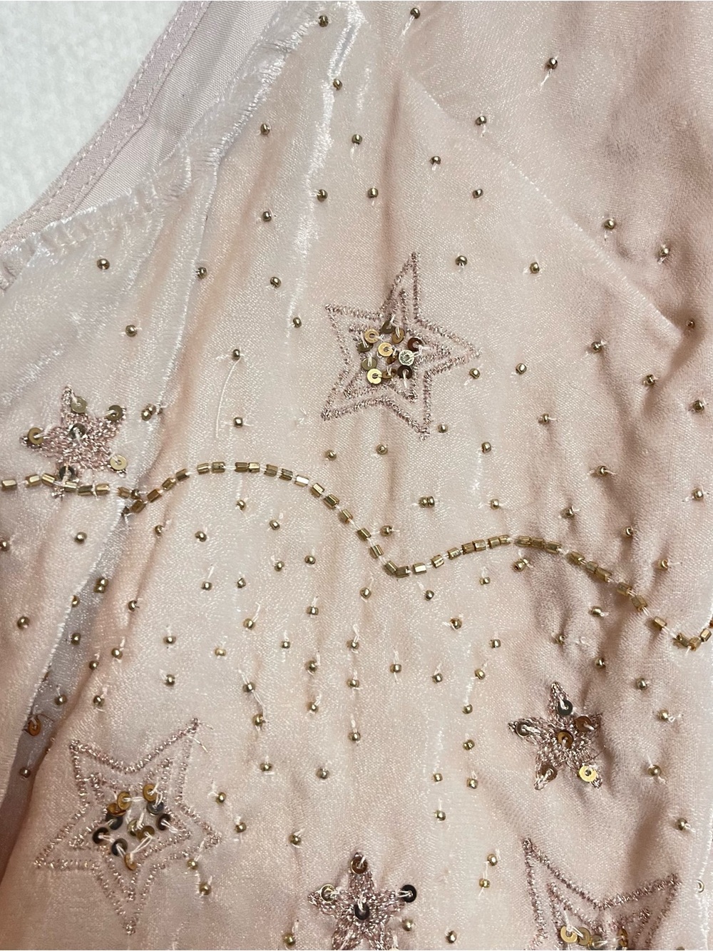 Free People Blush Embroidered Halter Camisole with Tassel Hem - Picture 3 of 7